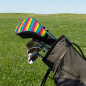 Eenvoudig regenboogpatroon golfheadcover (Insitu)