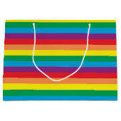 Eenvoudig regenboogpatroon groot cadeauzakje (Voorkant)