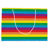 Eenvoudig regenboogpatroon groot cadeauzakje (Achterkant)