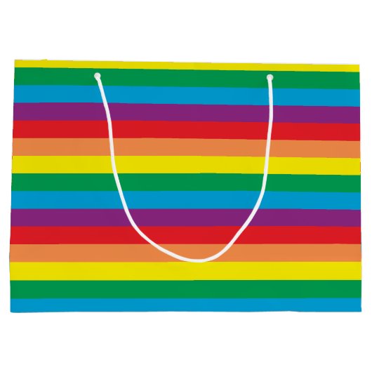 Eenvoudig regenboogpatroon groot cadeauzakje (Achterkant)