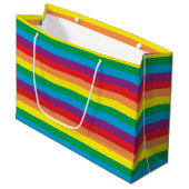 Eenvoudig regenboogpatroon groot cadeauzakje (Voorkant Gekanteld)