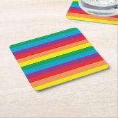 Eenvoudig regenboogpatroon kartonnen onderzetters (Schuin)