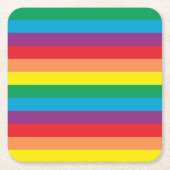 Eenvoudig regenboogpatroon kartonnen onderzetters (Voorkant)