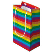 Eenvoudig regenboogpatroon klein cadeauzakje (Voorkant Gekanteld)