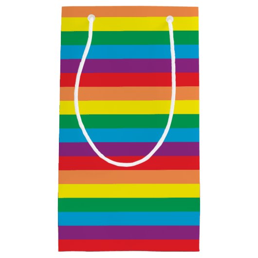 Eenvoudig regenboogpatroon klein cadeauzakje (Voorkant)