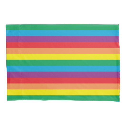 Eenvoudig regenboogpatroon kussensloop (Voorkant-Links)