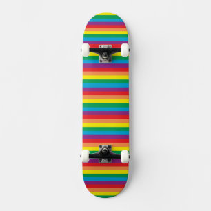 Eenvoudig regenboogpatroon persoonlijk skateboard