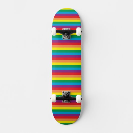 Eenvoudig regenboogpatroon persoonlijk skateboard (Voorkant)