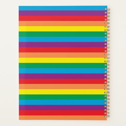 Eenvoudig regenboogpatroon planner (Achterkant)