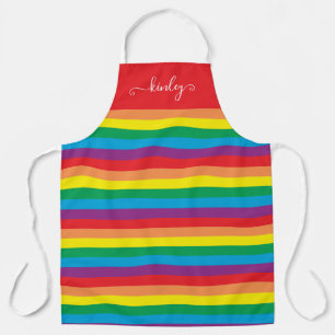 Eenvoudig regenboogpatroon schort