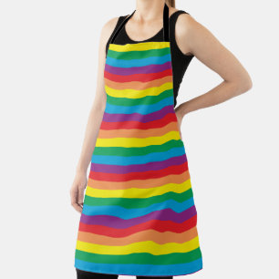 Eenvoudig regenboogpatroon schort