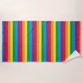 Eenvoudig regenboogpatroon strandlaken (Voorkant)