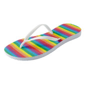 Eenvoudig regenboogpatroon teenslippers (Schuin)