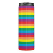 Eenvoudig regenboogpatroon thermosbeker (Achterkant)