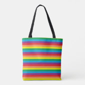 Eenvoudig regenboogpatroon tote bag (Achterkant)