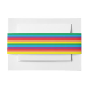 Eenvoudig regenboogpatroon uitnodigingen wikkel