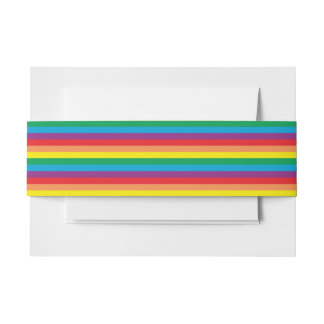 Eenvoudig regenboogpatroon uitnodigingen wikkel
