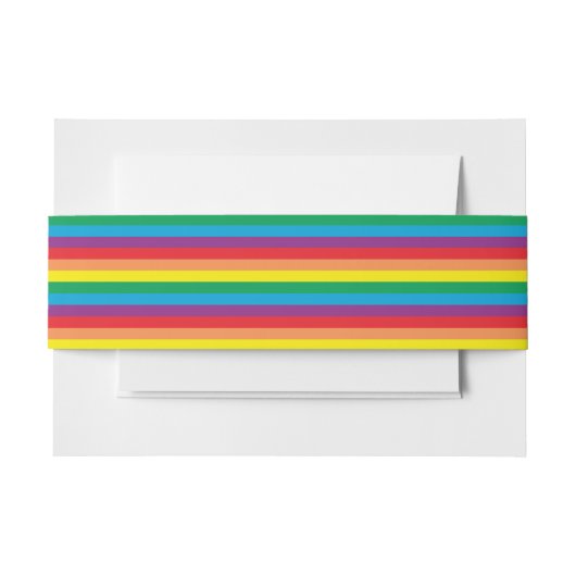 Eenvoudig regenboogpatroon uitnodigingen wikkel (Voorkant Voorbeeld)