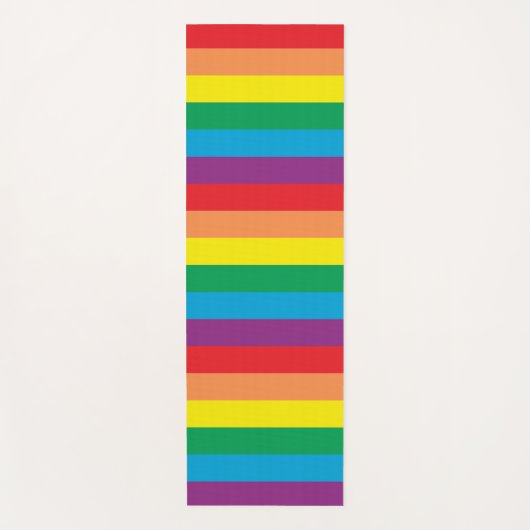 Eenvoudig regenboogpatroon yogamat (Voorkant)