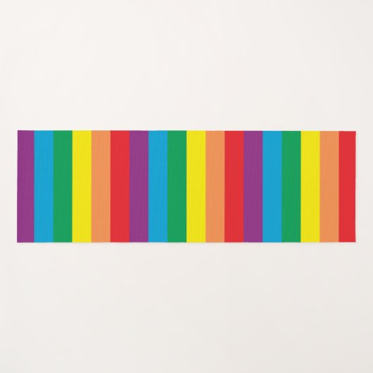 Eenvoudig regenboogpatroon yogamat (Voorkant (horizontaal))