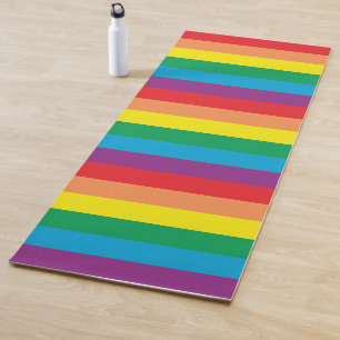 Eenvoudig regenboogpatroon yogamat