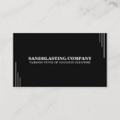 Eenvoudig reinigen met witte en zwarte zandstraalt visitekaartje (Achterkant)