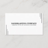 Eenvoudig reinigen met zwart en wit zandblasten visitekaartje (Achterkant)