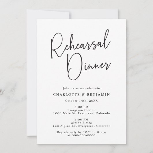 Eenvoudig repetitief diner kaart (Voorkant)