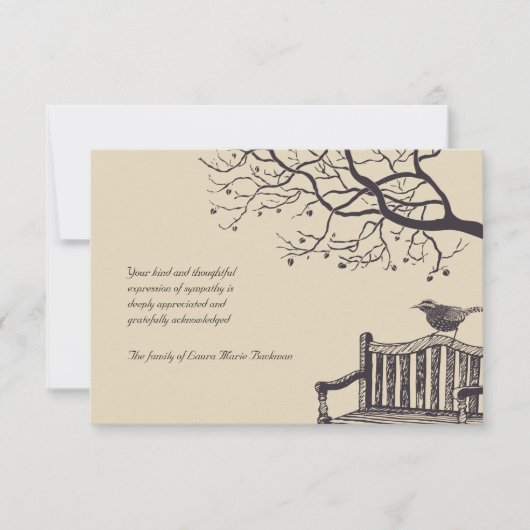 Eenvoudig reserveobject - Hartelijk dank Kaart (Voorkant)