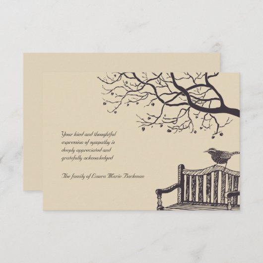 Eenvoudig reserveobject - Hartelijk dank Kaart (Voorkant / Achterkant)