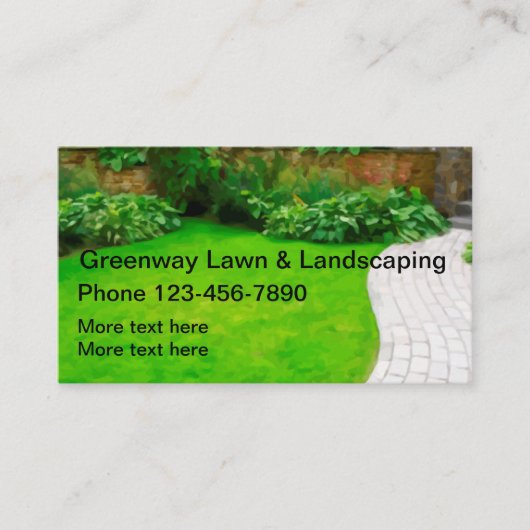 Eenvoudig residentieel graslandschap visitekaartje (Voorkant)