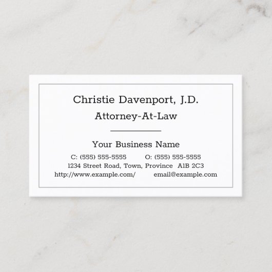 Eenvoudig, respectabel en Dapper-Visitekaartje Visitekaartje (Voorkant)