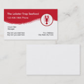 Eenvoudig restaurant voor zeevruchten visitekaartje (Voorkant / Achterkant)