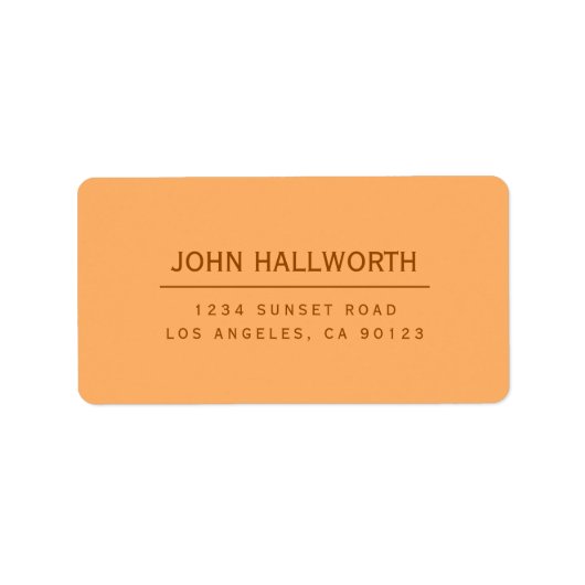 Eenvoudig retour-label bewerkbaar etiket (Voorkant)