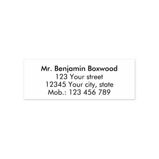 Eenvoudig retouradres Aangepaste tekst Zelfinktende Stempel (Design)