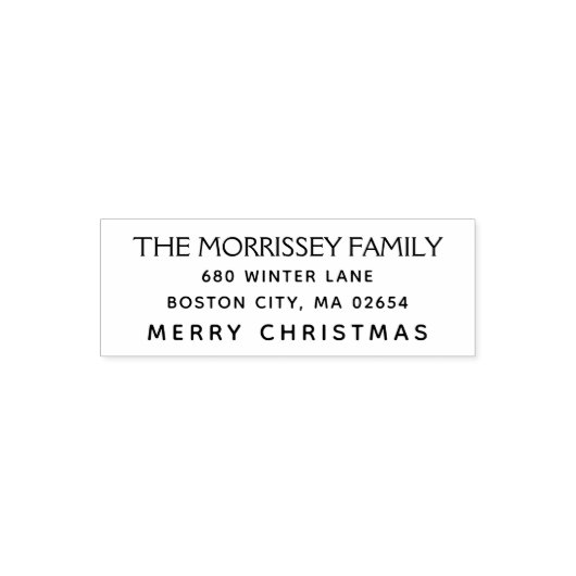 Eenvoudig retouradres feestdag zelfinktende stempel (Design)