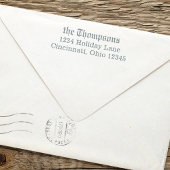 Eenvoudig retouradres Klassieke typografie Zelfinktende Stempel