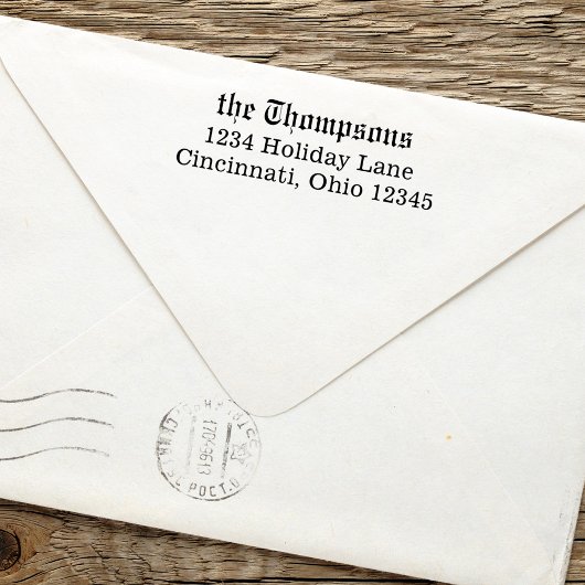 Eenvoudig retouradres Klassieke typografie Zelfinktende Stempel