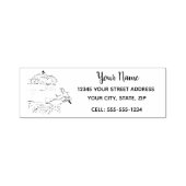 Eenvoudig retouradres met celnummer  zelfinktende stempel (Design)