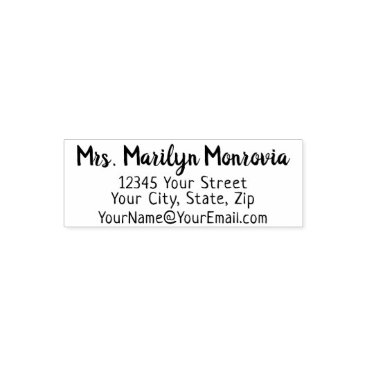 Eenvoudig retouradres met e-mail  zelfinktende stempel (Design)