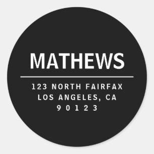 Eenvoudig retouradres ronde sticker