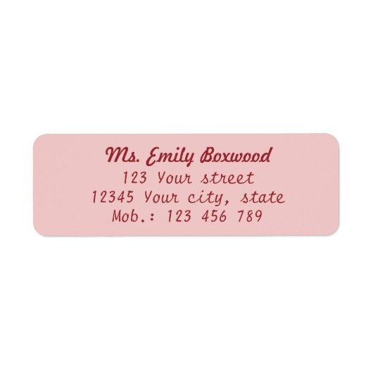 Eenvoudig retouradres rood etiket (Voorkant)