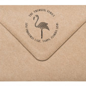Eenvoudig retouradres Roze Flamingo Tropical Zelfinktende Stempel
