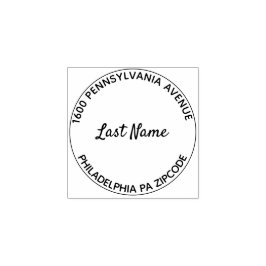 Eenvoudig retouradres rubberstempel