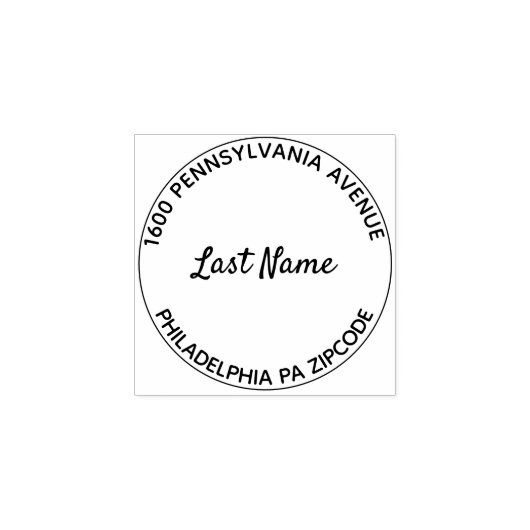 Eenvoudig retouradres rubberstempel (Afrduk)