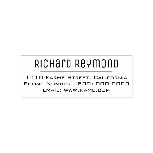 Eenvoudig retouradres rubberstempel (Gestempeld)