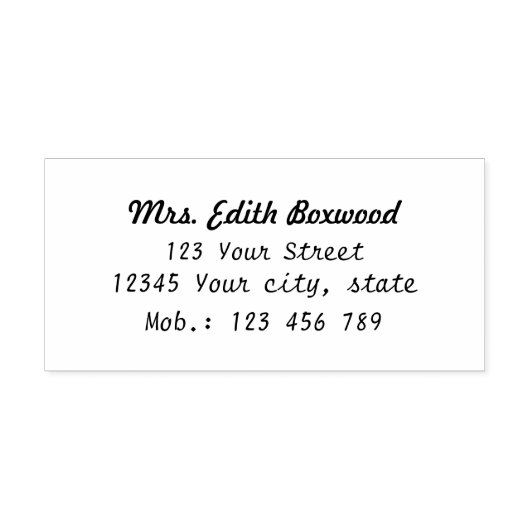 Eenvoudig retouradres rubberstempel (Afrduk)