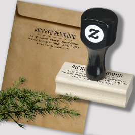 Eenvoudig retouradres rubberstempel