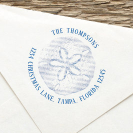 Eenvoudig retouradres Strand Kustzanddollar Zelfinktende Stempel