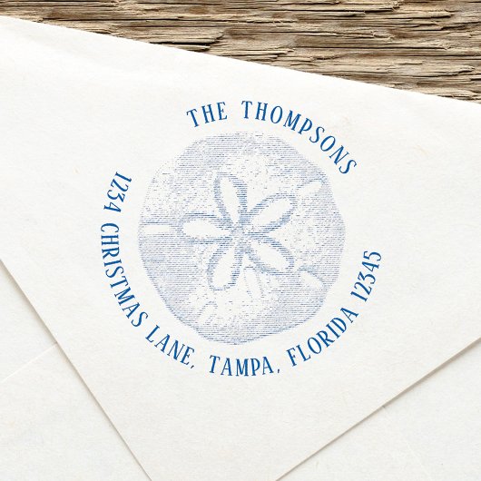 Eenvoudig retouradres Strand Kustzanddollar Zelfinktende Stempel